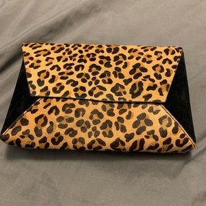 J.Crew animal print clutch NWOT